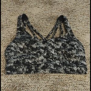 Free to be Serene Bra misted jacquard black white